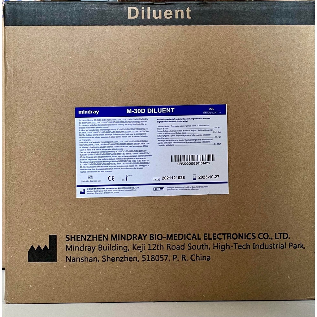 Mindray M-30D Diluent 20L - View 1