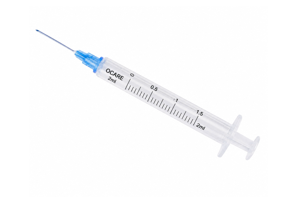 O-Care 2ml Sterile Disposable Syringe with Needle – Single Use - View 1
