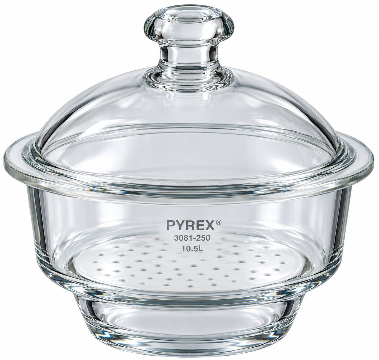 PYREX® 10.5L Large Knob Top Glass Desiccator – Non-Vacuum - View 1