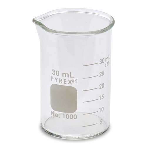 PYREX® 1000-30 Griffin Low Form 30mL Graduated Beaker