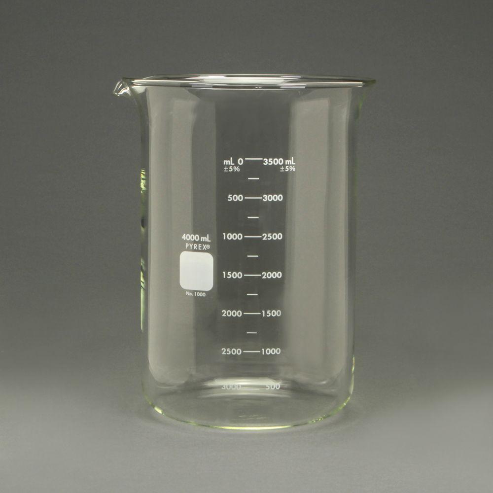PYREX® 1000-4L Griffin Low Form 4L Double-Scale Graduated Beaker