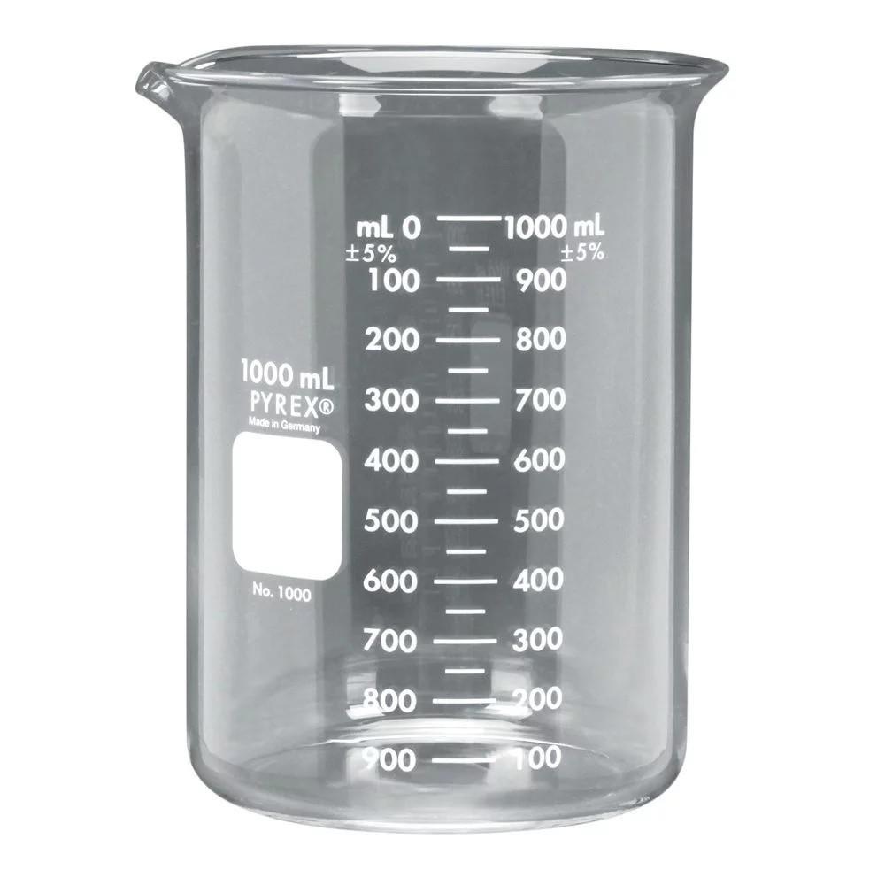 PYREX® 1003-1L Heavy Duty Griffin 1L Double-Scale Graduated Beaker