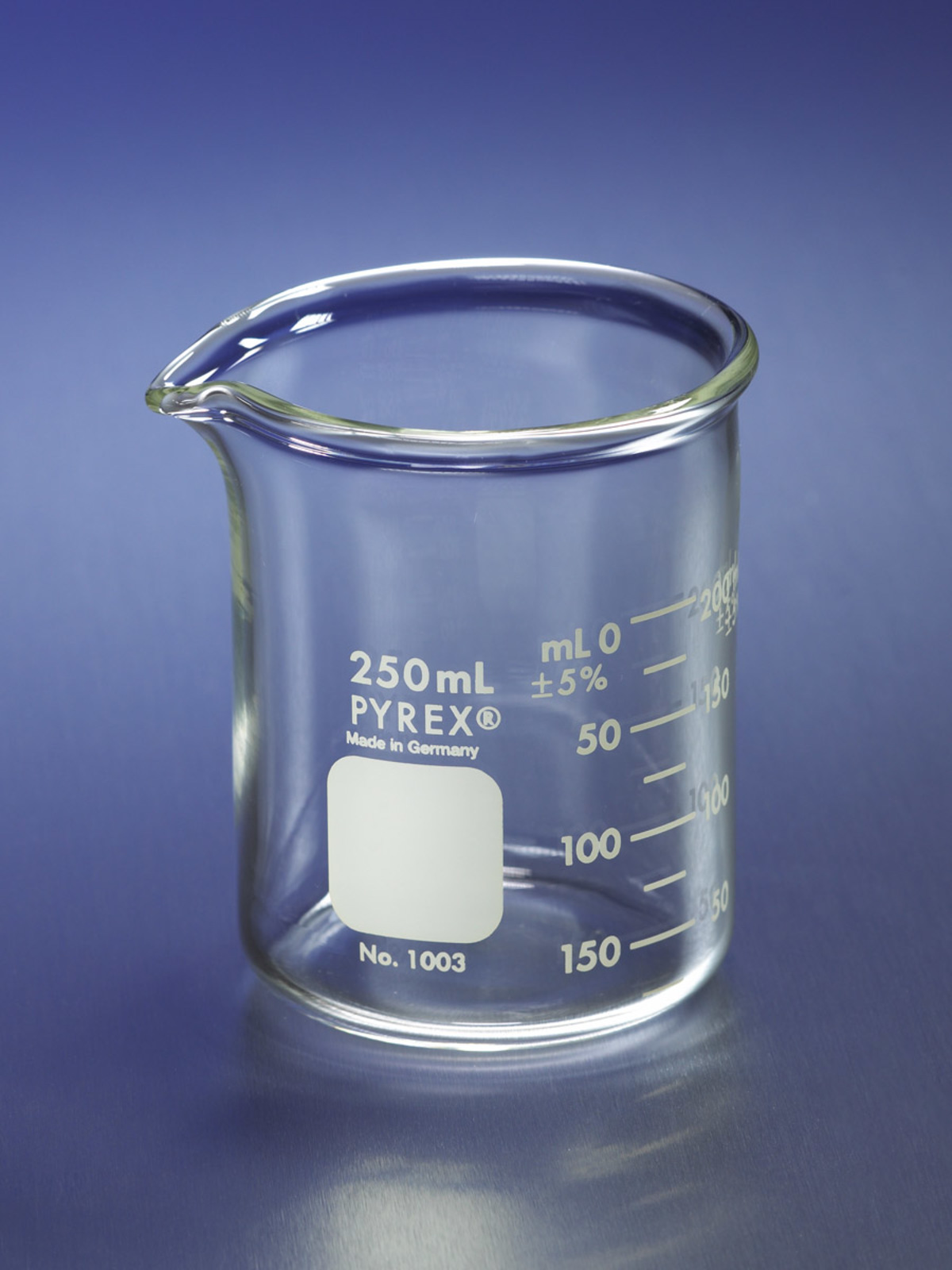 PYREX® 1003-250 Heavy Duty Griffin 250mL Double-Scale Graduated Beaker