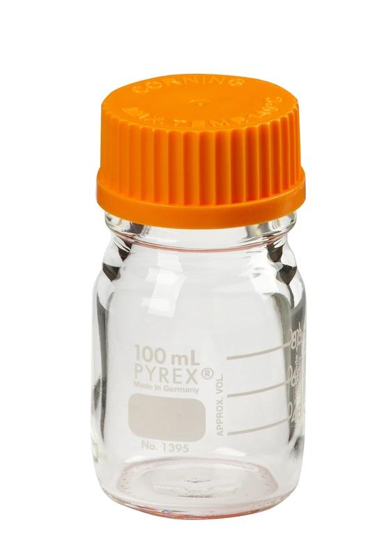 PYREX 100mL Media Storage Bottle with GL45 PBT High Temperature Cap - View 1