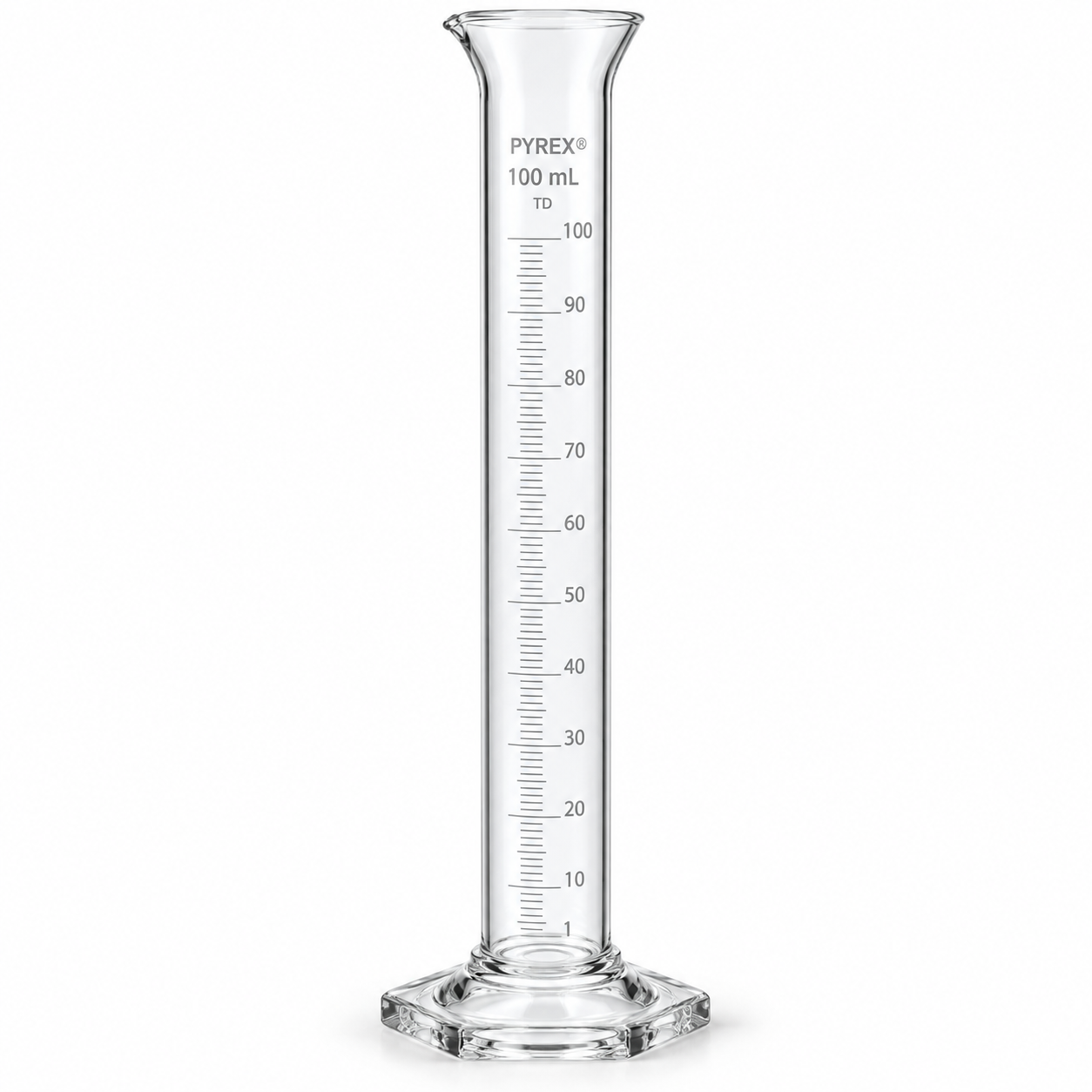 PYREX 100mL Single Metric Graduated Cylinder TD 3024-100 - View 1