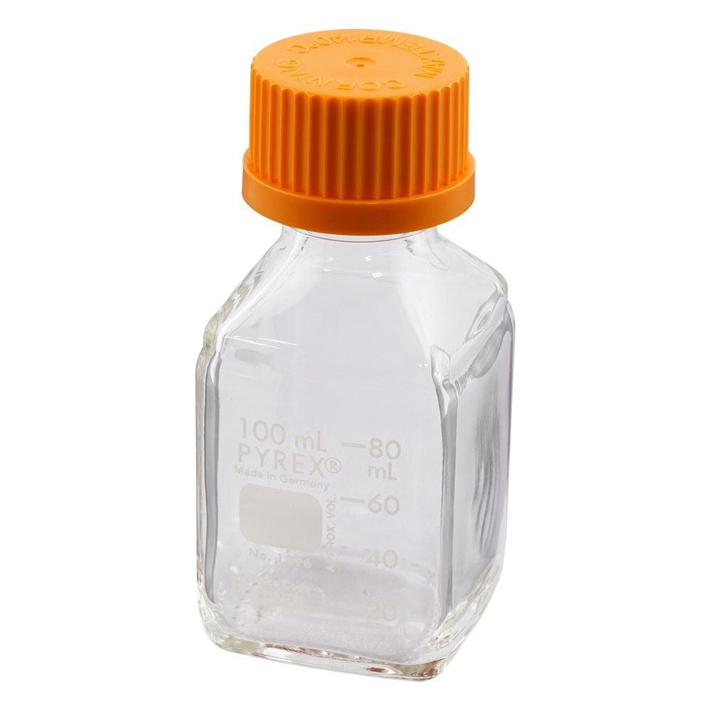 -PYREX 100mL Square Media Storage Bottle with GL32 Screw Cap - View 1