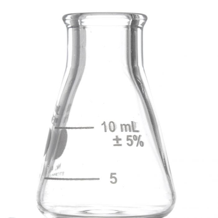 PYREX 10mL Narrow Mouth Erlenmeyer Flask with Heavy Duty Rim - View 1