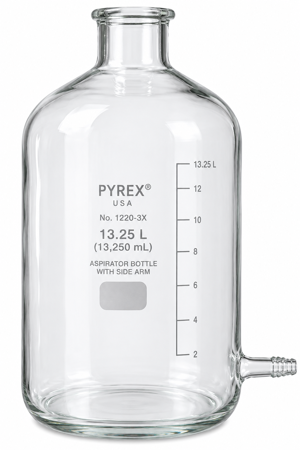 PYREX 13.25L Aspirator Bottle with Outlet for Tubing - View 1