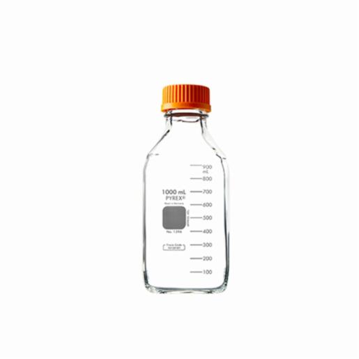 PYREX 1L Square Media Storage Bottle with GL45 Screw Cap - View 1