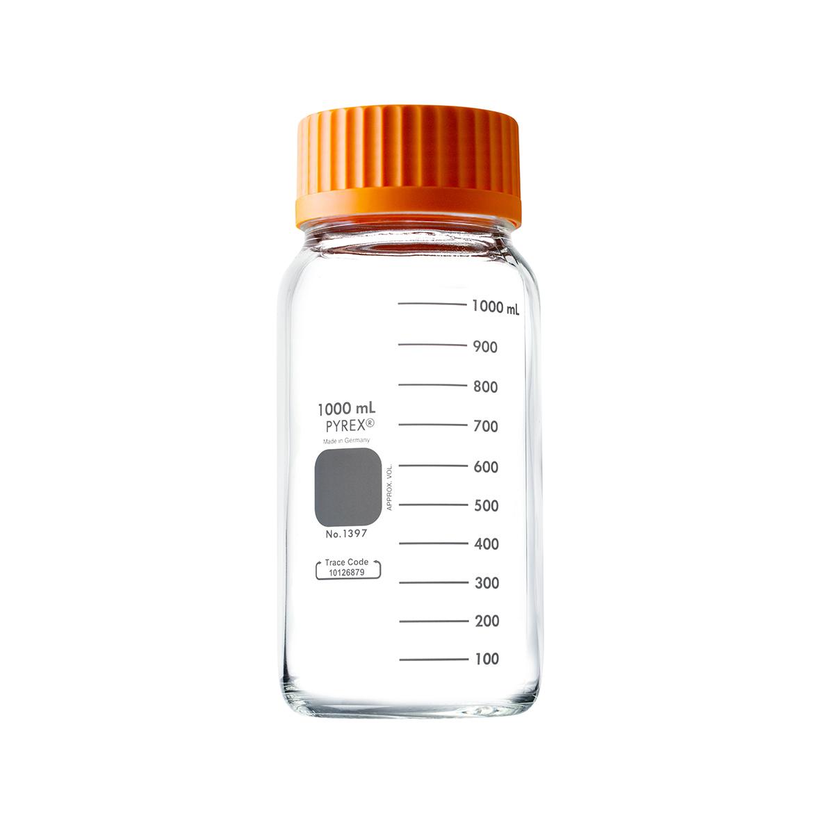 PYREX 1L Wide Mouth Media Storage Bottle with GLS80 Screw Cap - View 1