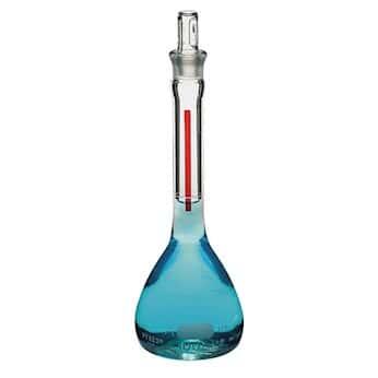PYREX 2000mL Class A Lifetime Red Volumetric Flask with Glass Stopper 5660-2L - View 1