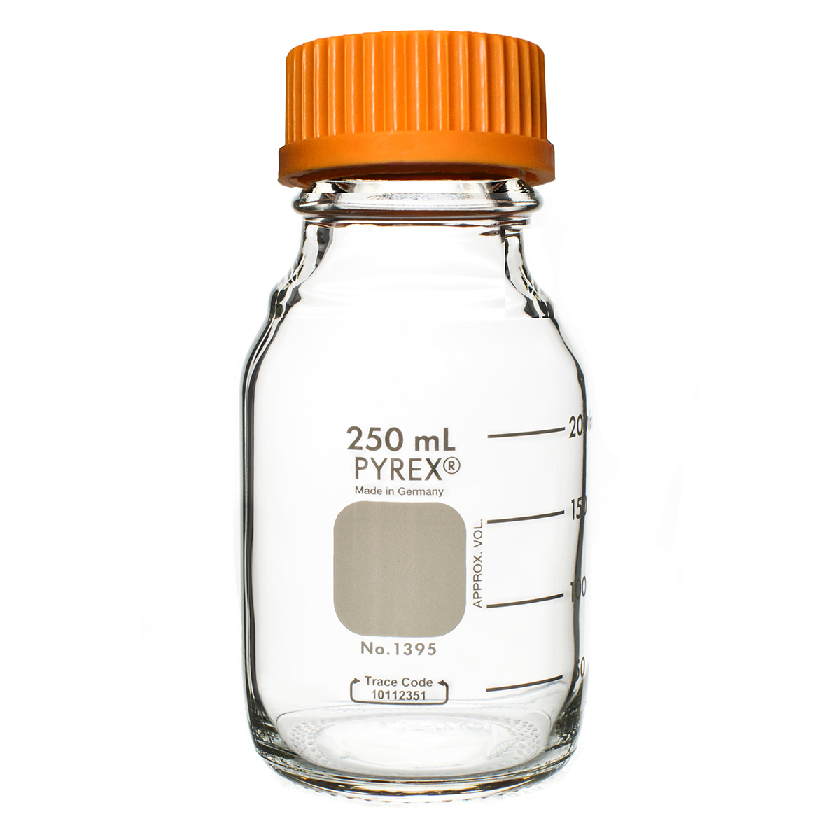 PYREX 250mL Round Media Storage Bottle with GL45 Screw Cap - View 1