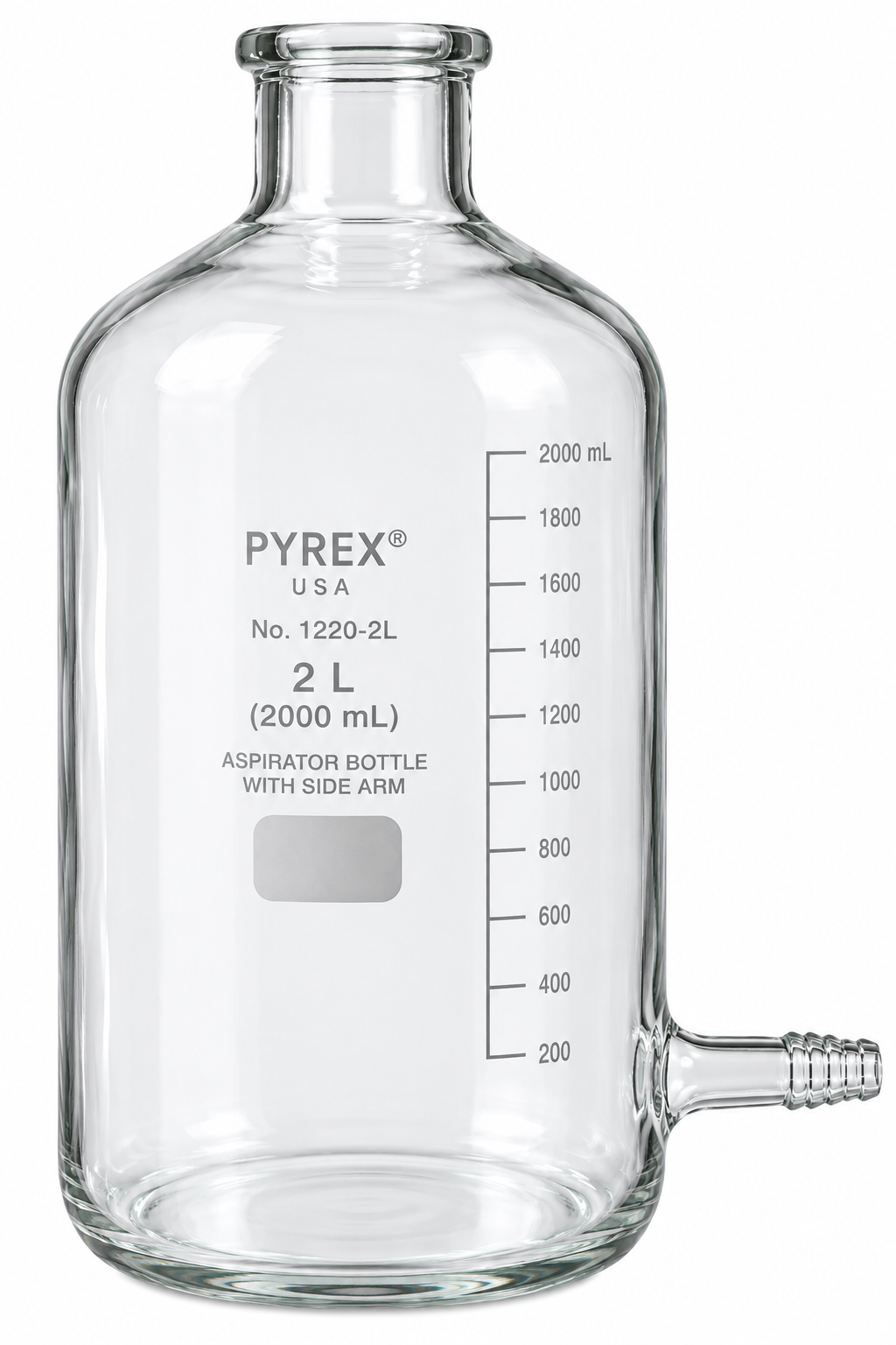 PYREX 2L Aspirator Bottle with Outlet for Tubing - View 1