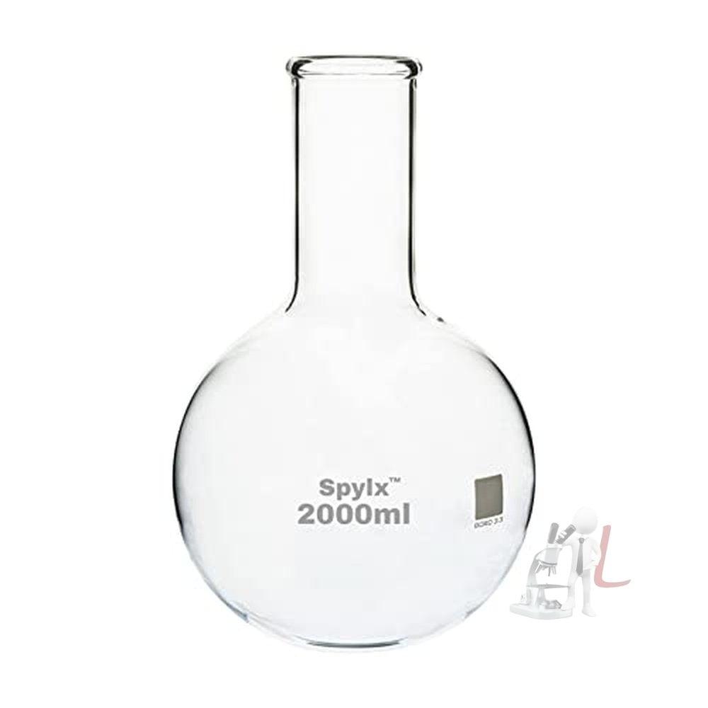PYREX 2L Round Bottom Boiling Flask with Long Neck and Tooled Mouth – 4280-2L - View 1