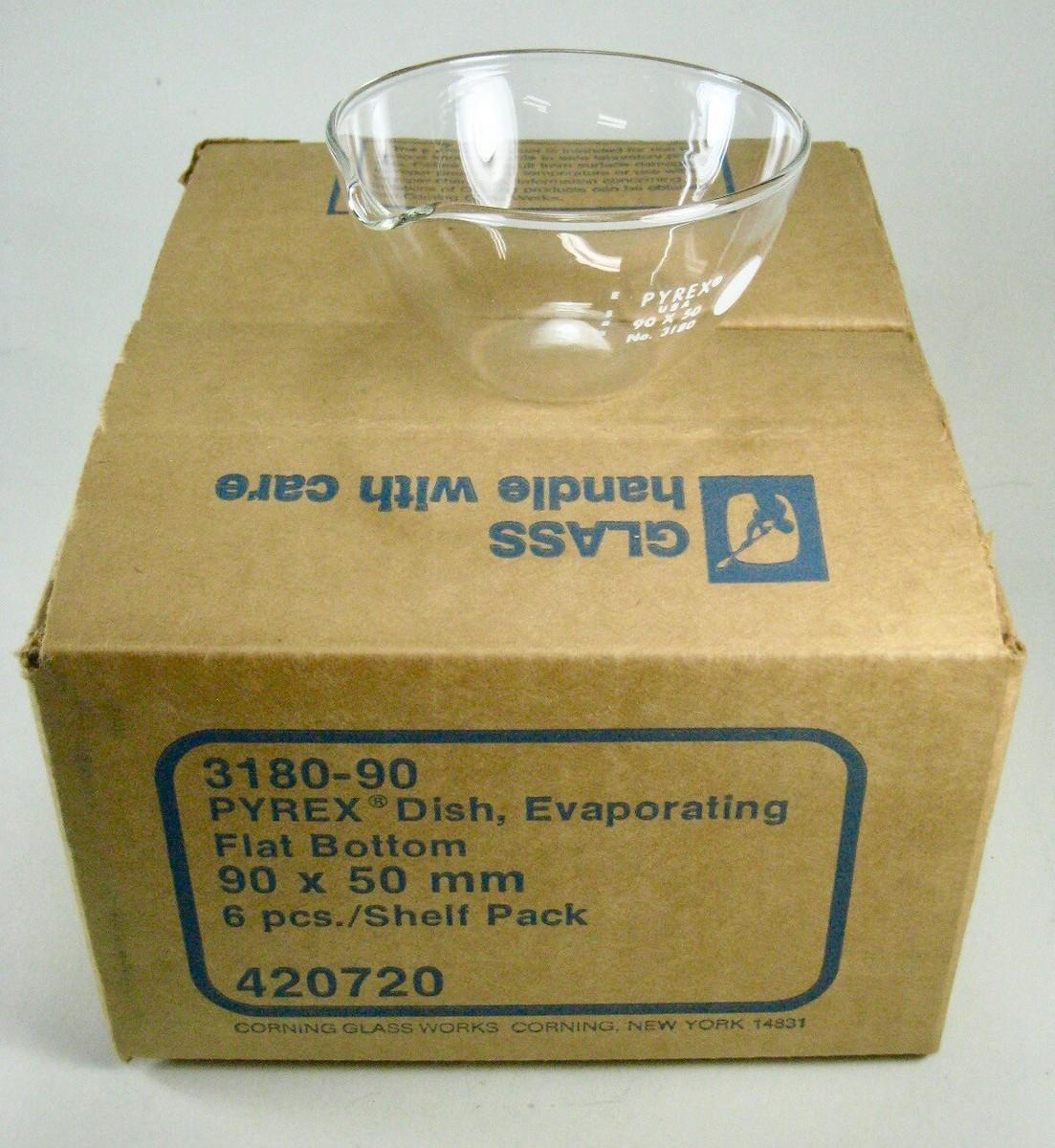 PYREX 3180-90 Flat Bottom Glass Evaporating Dish 170 mL – 90 × 50 mm - View 1