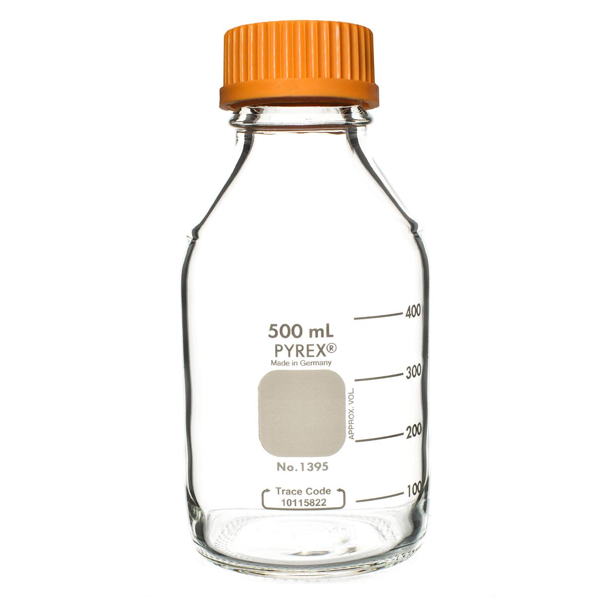 PYREX 500mL Round Media Storage Bottle with GL45 Screw Cap - View 1