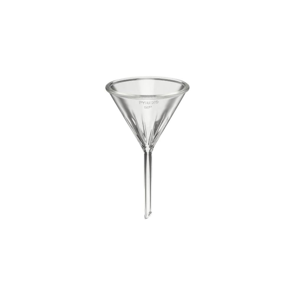 PYREX 50mm Fluted Glass Laboratory Funnel with 60° Angle and Short Stem 6180-50 - View 1