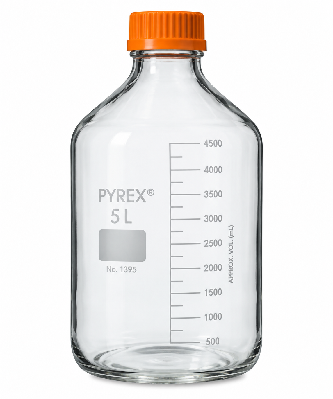 PYREX 5L Round Media Storage Bottle with GL45 Screw Cap - View 1