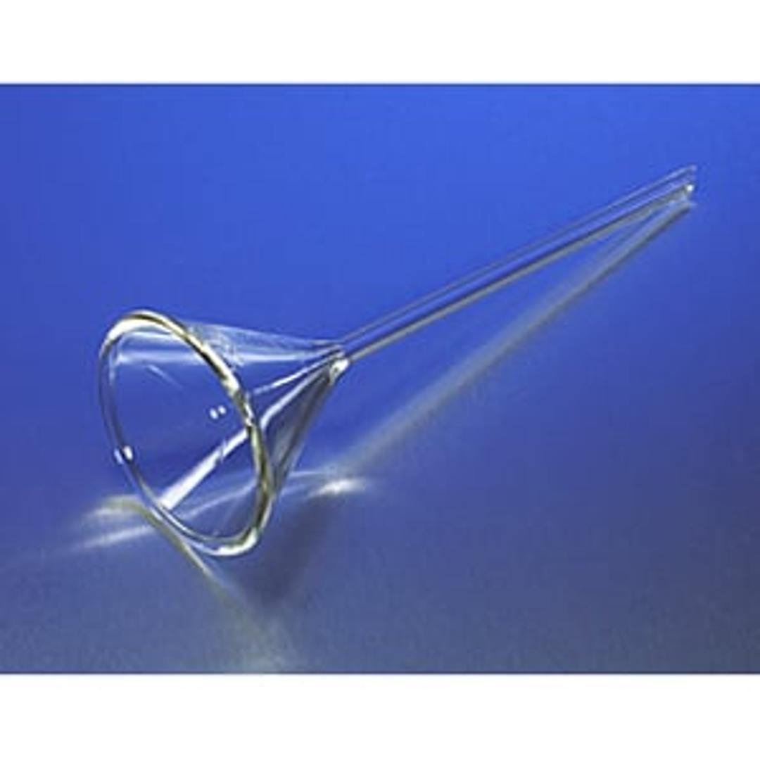 PYREX 75mm Plain Glass Laboratory Funnel with 60° Angle and Long Narrow Stem 6140-75 - View 1