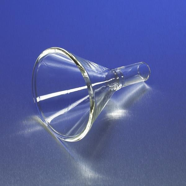PYREX 75mm Plain Glass Laboratory Powder Funnel with Short Wide Stem 6220-75 - View 1