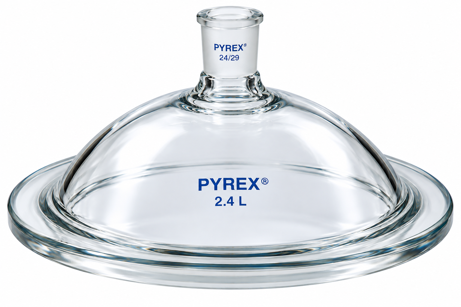 PYREX® Replacement Cover for 2.4L Large Top Desiccator with 24-29 Standard Taper Stopcock - View 1