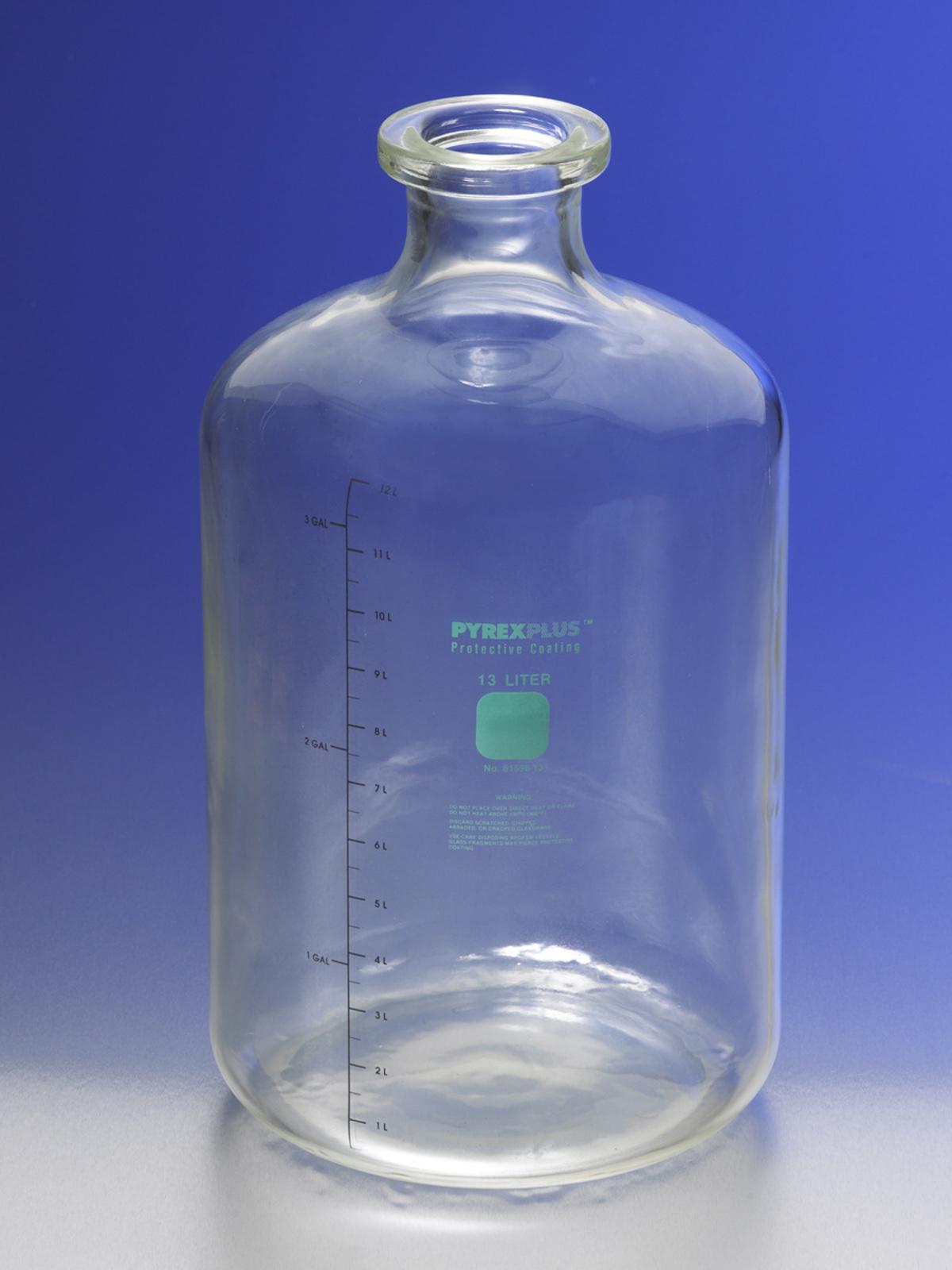 PYREXPLUS 13.25L PVC Coated Glass Solution Storage Bottle with Tooled Neck 61596-13L - View 1
