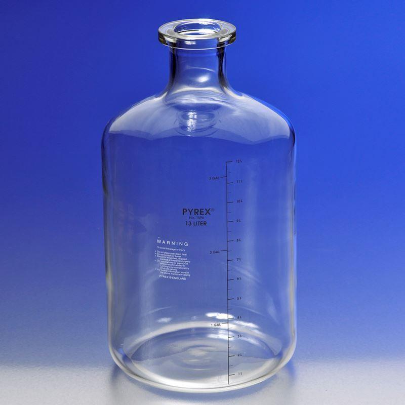PYREXPLUS 19L PVC Coated Glass Solution Carboy with Tooled Neck 61596-19L - View 1
