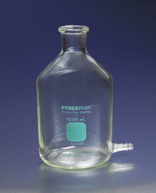 PYREXPLUS 2000mL PVC Coated Glass Aspirator Bottle with Bottom Sidearm 61220-2L - View 1