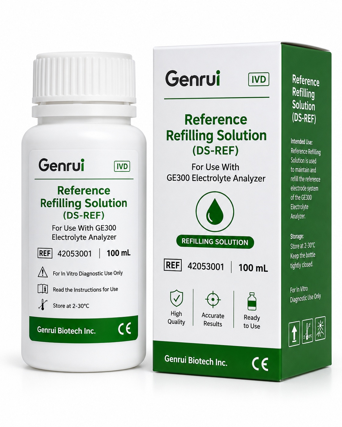 Genrui DS-REF Reference Electrode Refill Solution 10mL for GE300 - View 1