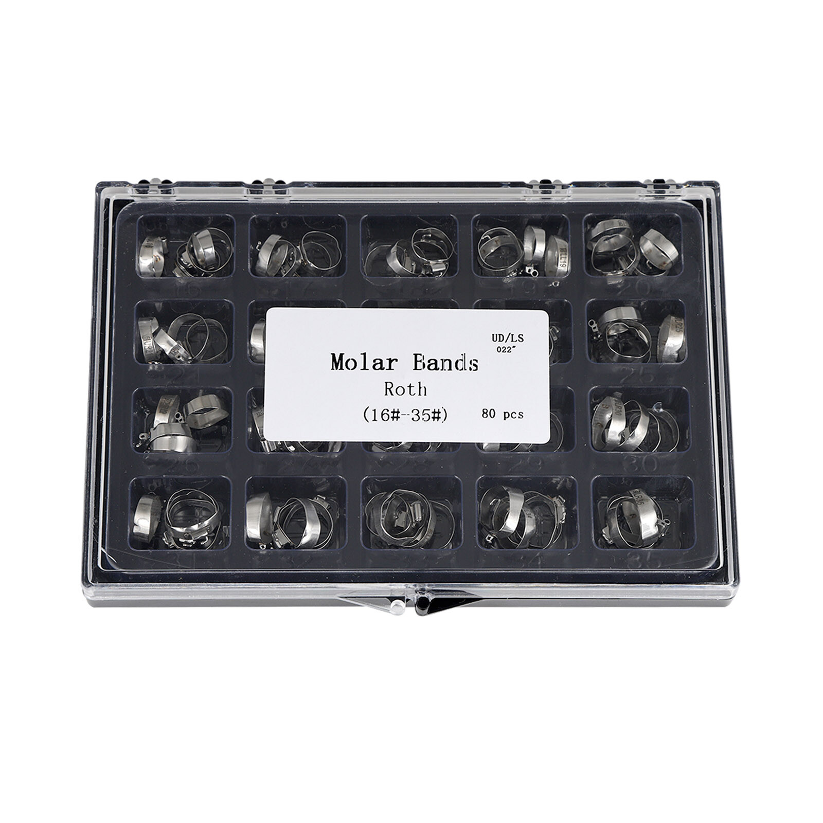 Roth Orthodontic Molar Bands with Buccal Tubes – 80pcs Kit - View 1
