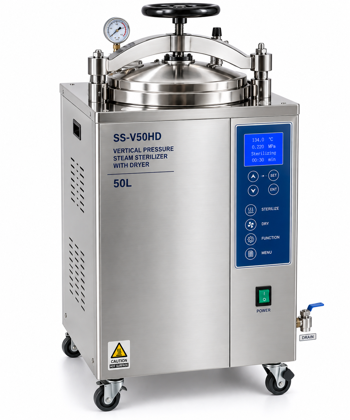 50L Vertical Pressure Steam Sterilizer with Dryer - View 1
