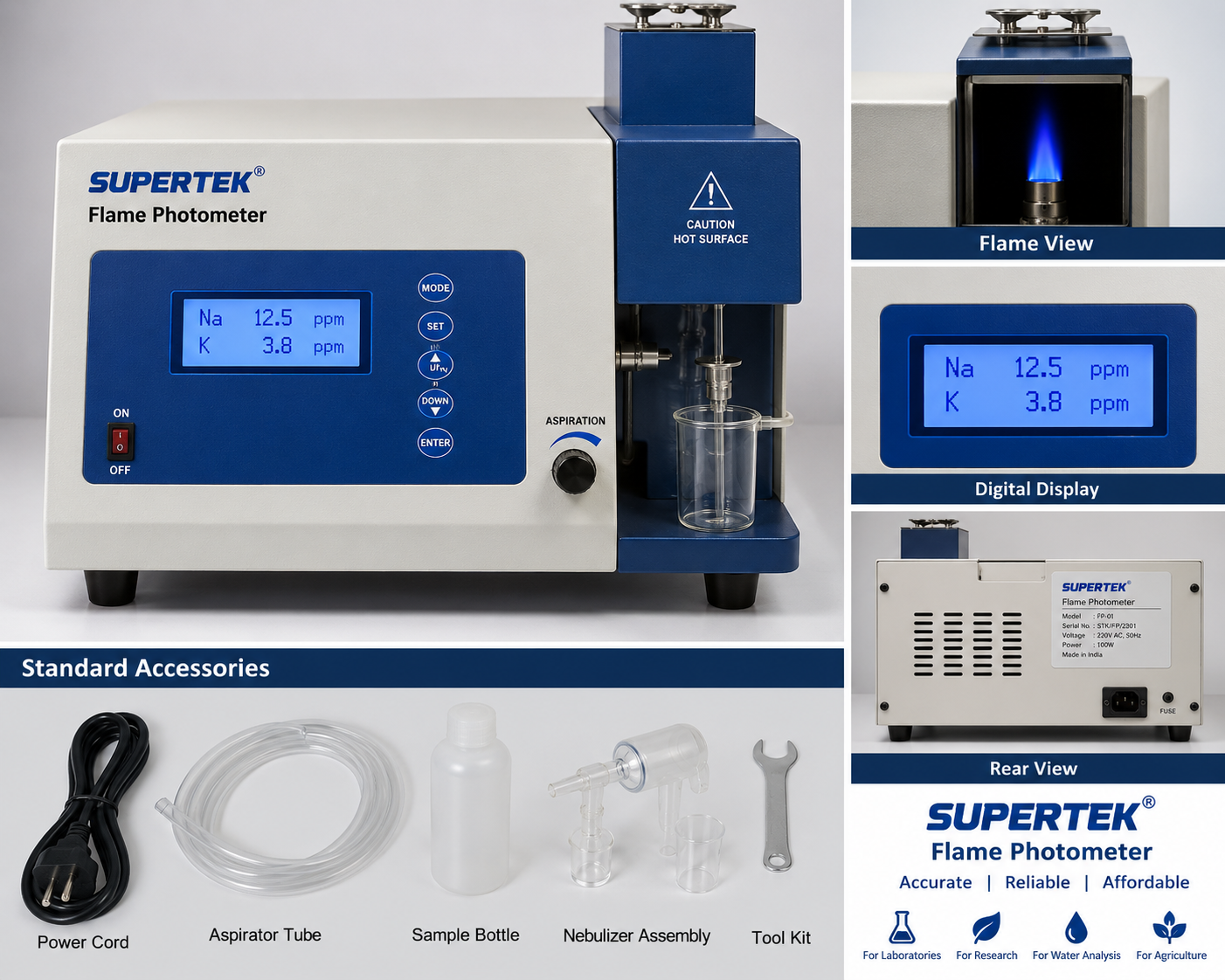 SUPERTEK Digital Flame Photometer – Laboratory Analyzer - View 1