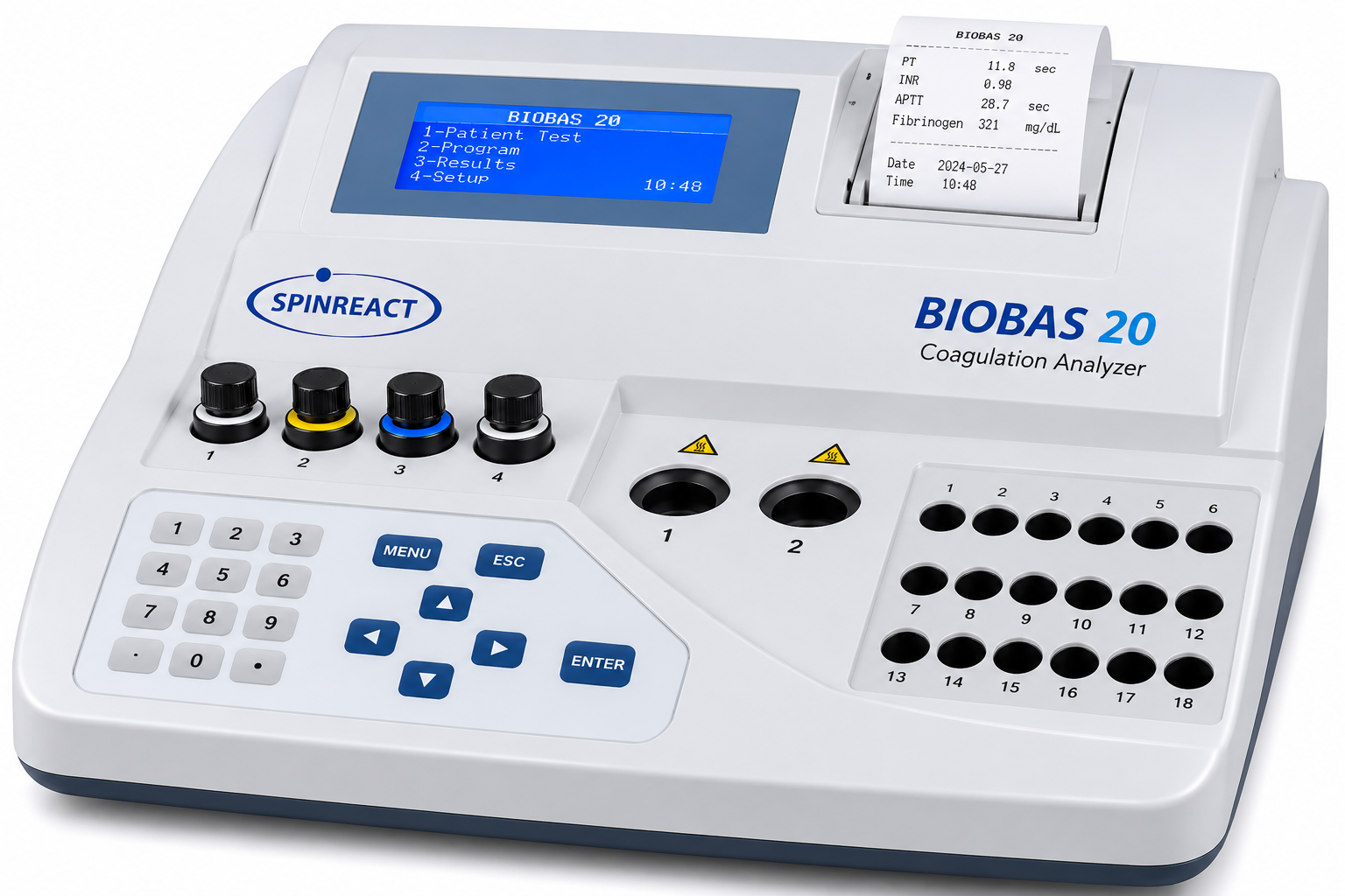 Spinreact BIOBAS 20 Two-Channel Coagulation Analyzer - View 1