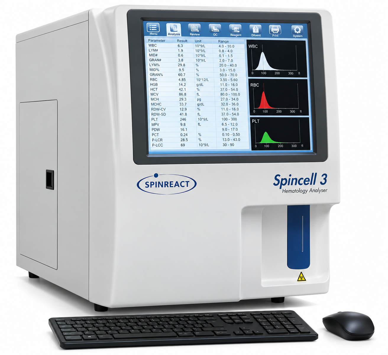 Spinreact Spincell 3 3-Part Differential Hematology Analyzer - View 1