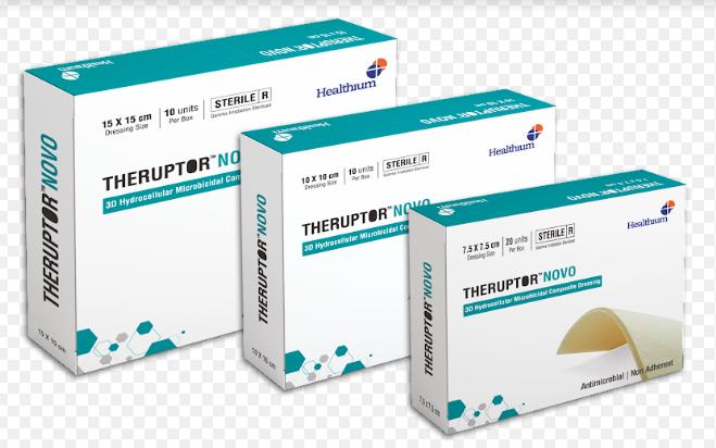 THERUPTOR NOVO 15 × 15cm Antimicrobial Wound Dressing