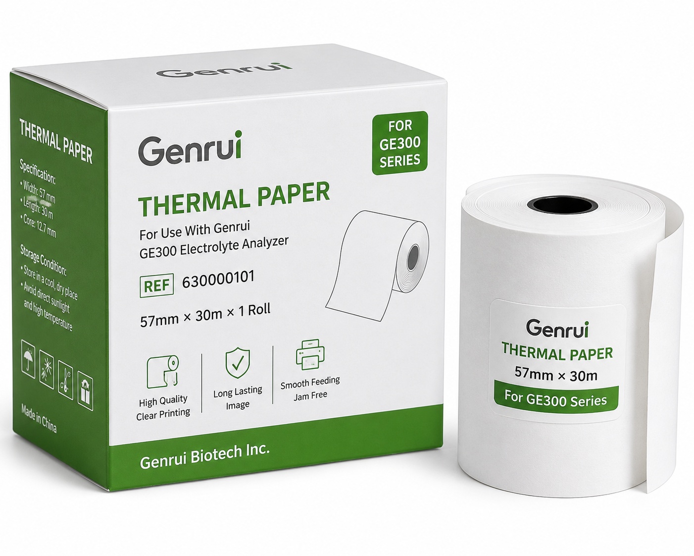 Thermal Printer Paper Roll for Genrui GE300 Electrolyte Analyzer - View 1