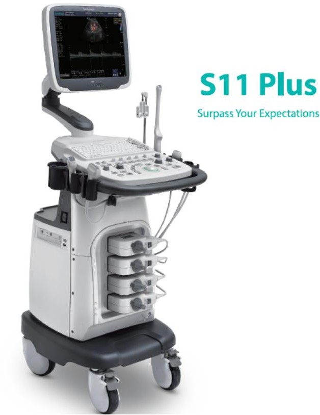 Trolley Color Doppler Ultrasound System – S11 with Linear & Convex Probes