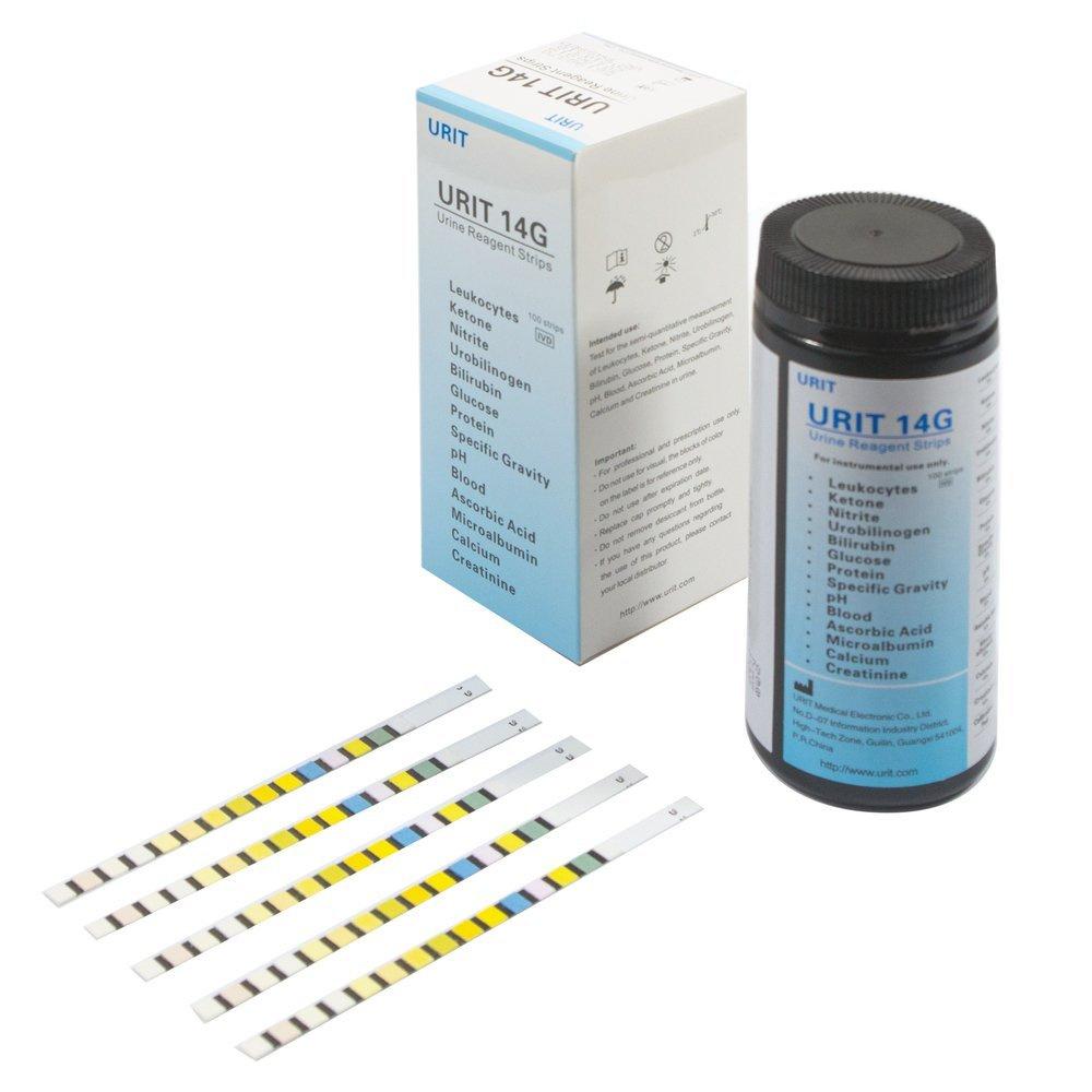 URIT 14G Urine Reagent Test Strips – 100 Strips - View 1