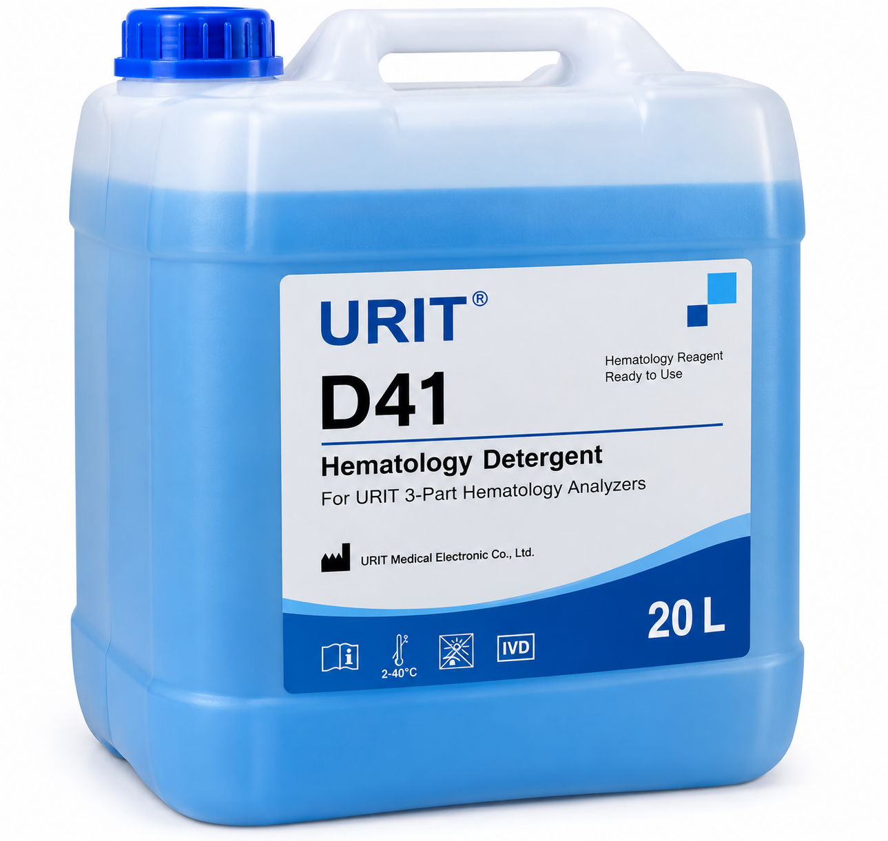 URIT D41 Hematology Detergent for 3-Part Analyzers – 20 L - View 1