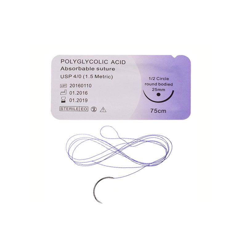 USYNTH USP 4-0 Surgical Suture – 70cm, 26mm 1-2 Circle Round Body Needle
