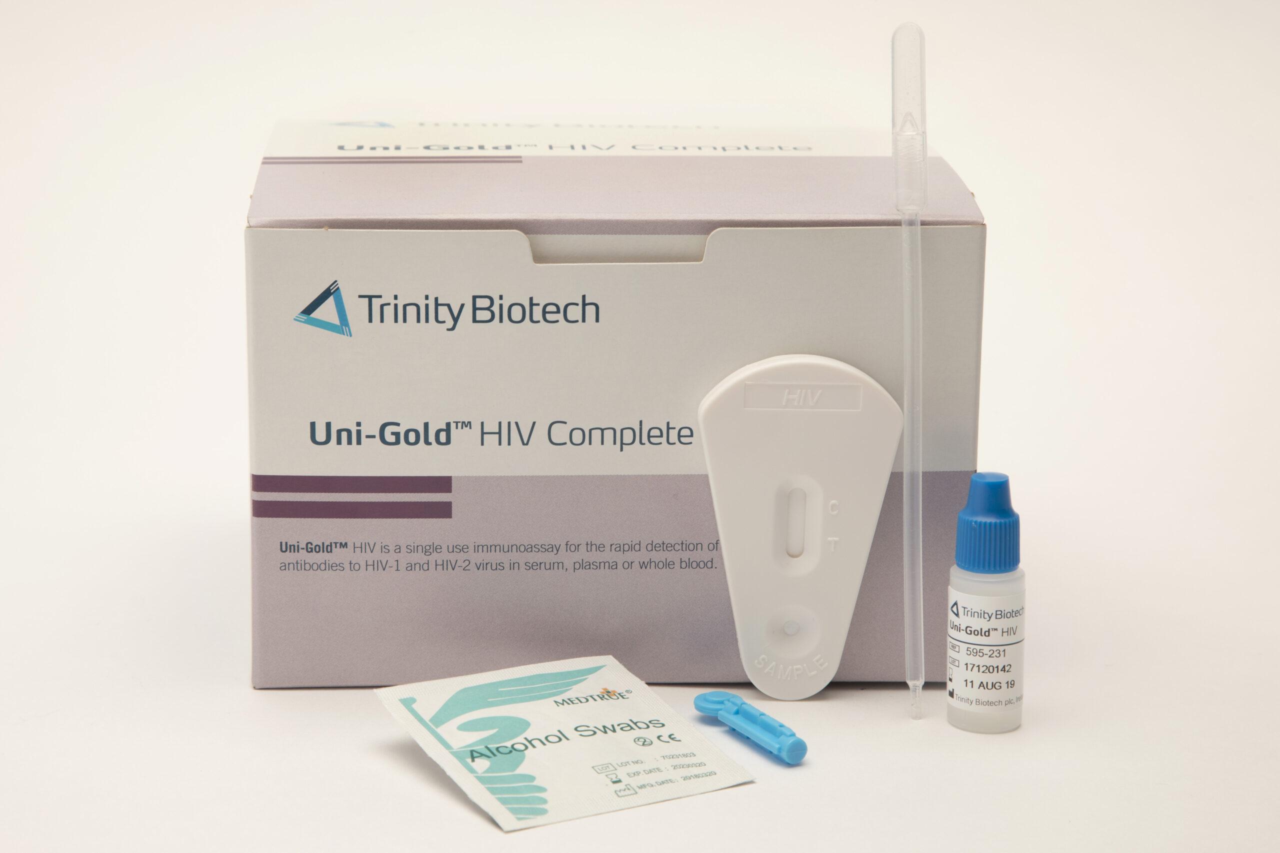 Uni-Gold HIV 1/2 Rapid Test Kit – Trinity Biotech 1 pack - View 1