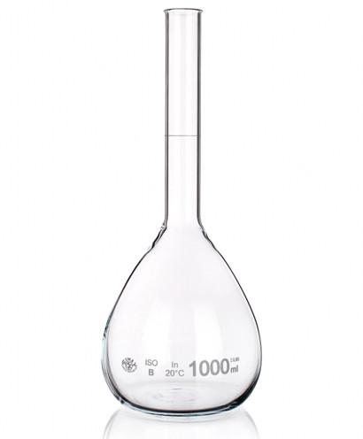 Volumetric Flask 1L – Laboratory Measuring Flask with Stopper - View 1