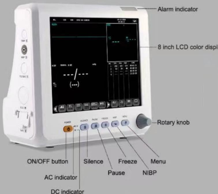 Lerong PM80 Vital Signs Monitor – Multiparameter Patient Monitor - View 1
