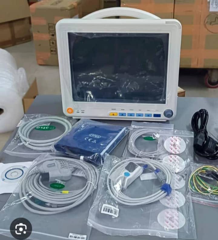 Patient Monitor with ECG, SpO₂, NIBP, RESP, TEMP & PR - View 1