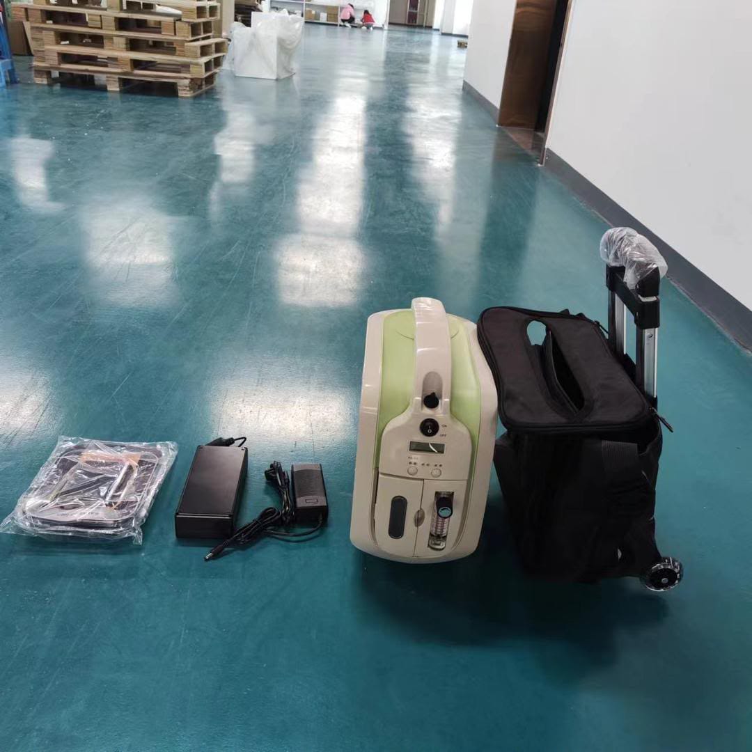 Portable Oxygen Concentrator with Rechargeable Backup Battery
