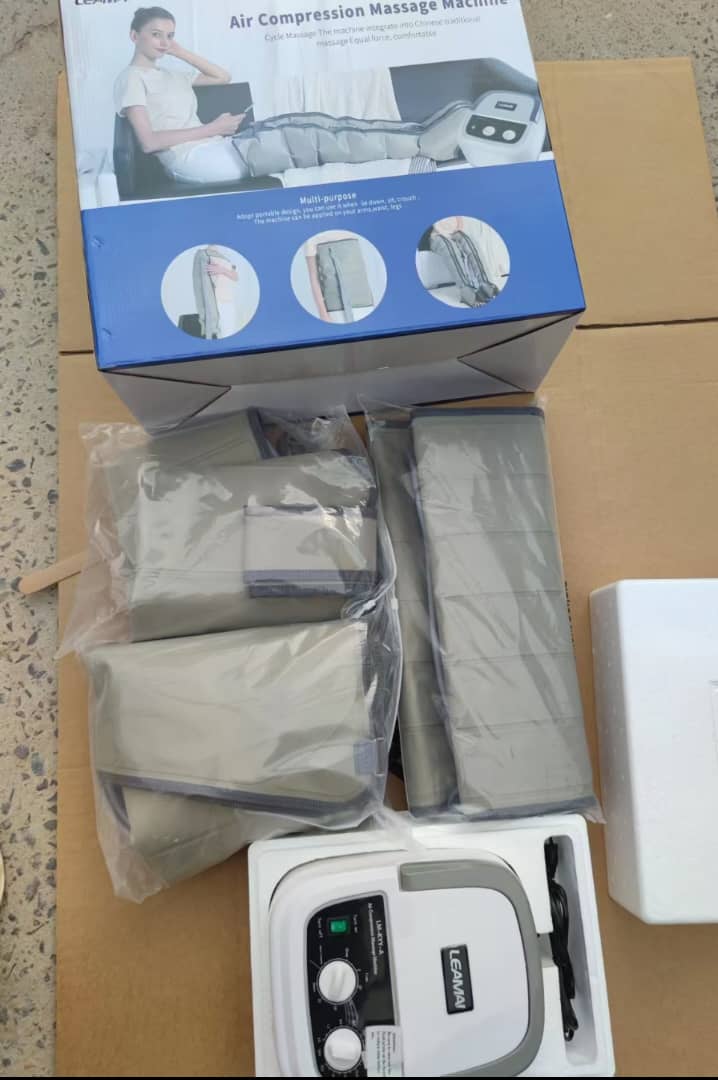 Air Compression Leg Massage Machine with Full-Leg Sleeves - View 1