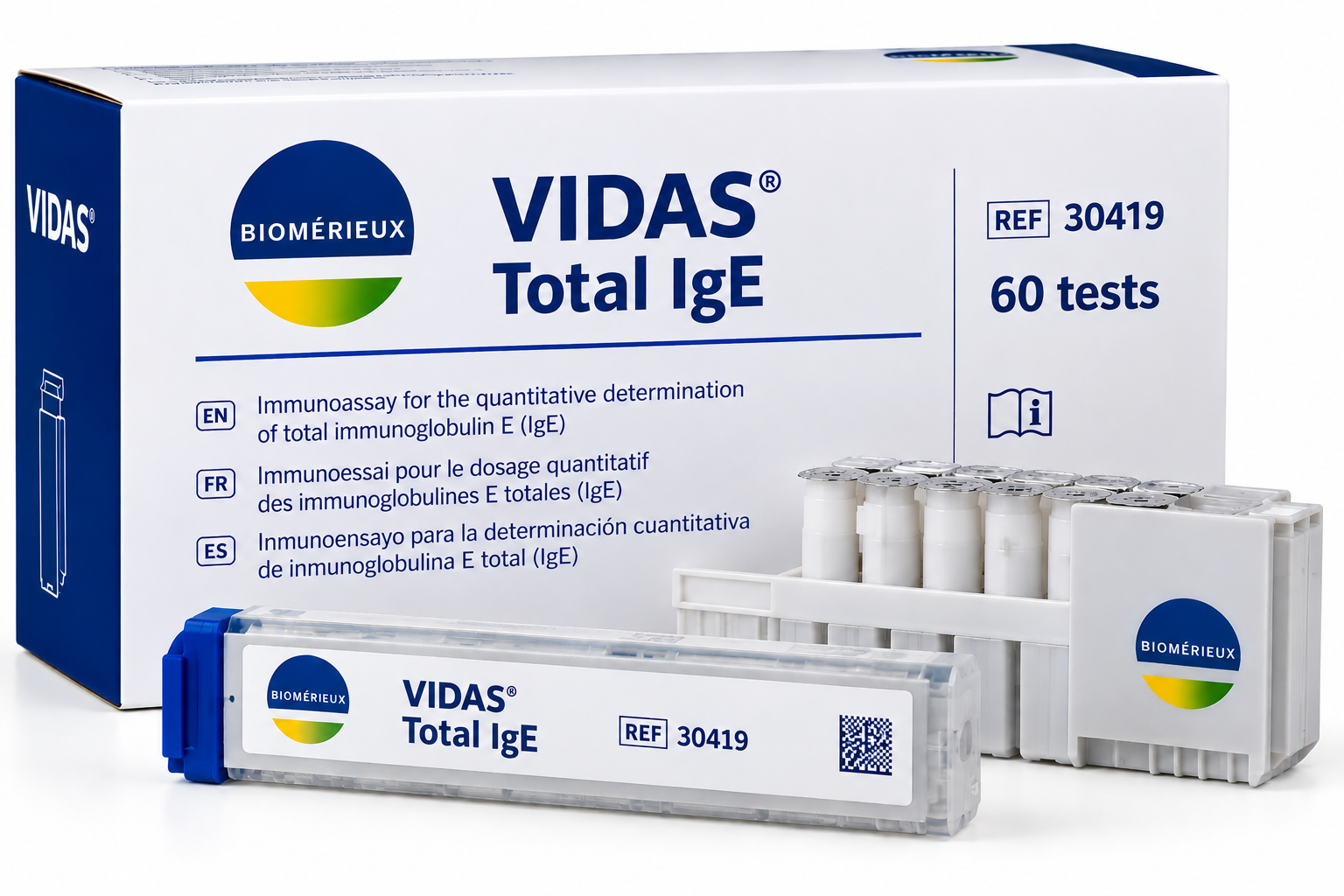 bioMérieux VIDAS® Total Immunoglobulin E (IgE) – 60 Tests - View 1