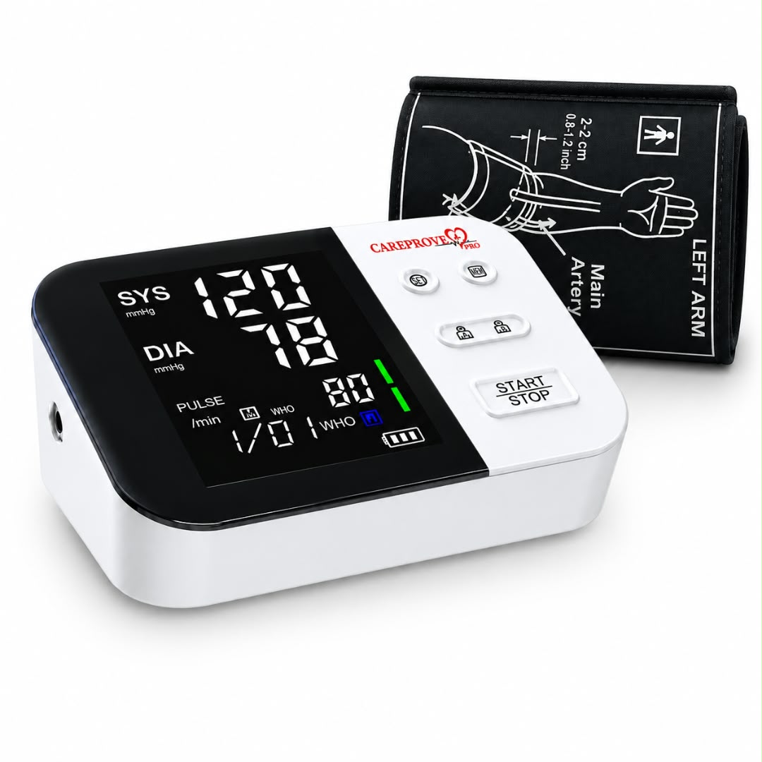 Careprove Pro Rechargeable Digital Blood Pressure Monitor angle 2