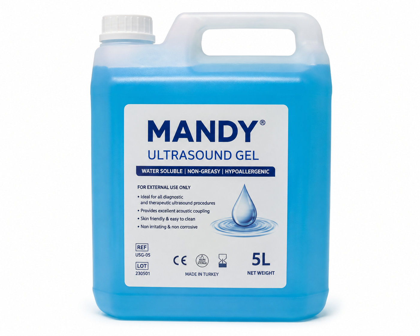 Mandy Ultrasound Transmission Gel – 5L