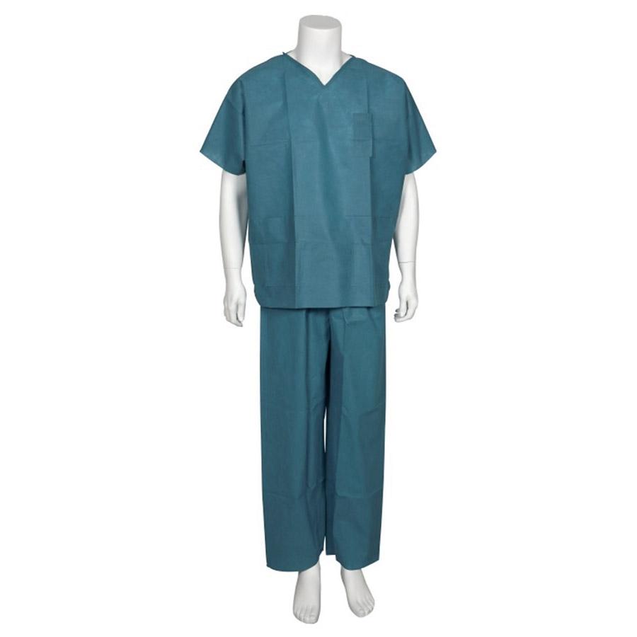 Theatre Teal-Green Scrubs for Visiting Surgeons - View 1